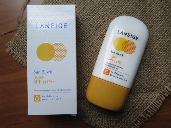 Review kem chống nắng Laneige Sun Block Aqua SPF 35 PA++ 50ml